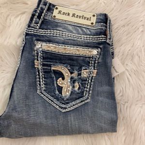 Rock revival easy straight jeans plus size